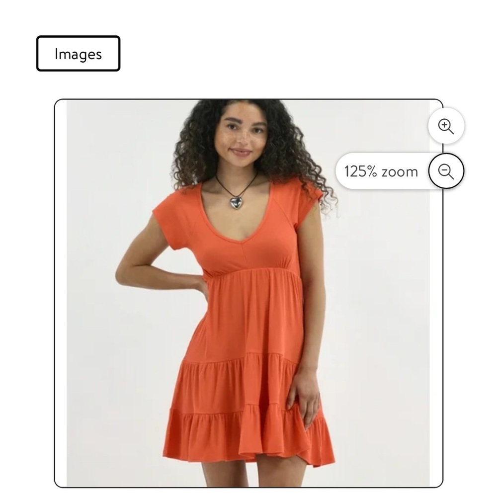 No Boundaries Orange Babydoll Dress Size Small